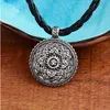 Flower of Life Necklace Yoga Chakra Mandala Pendant Necklace Ancient silver Zen Buddha Buddhism Amulet Religious Jewelry Gift GB545