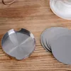 Tapis de coussin anti-dérapant pour porte-gobelet à café 6 en 1 sous-verres ronds en acier inoxydable résistant à la chaleur napperon vaisselle sous-verre BC BH1126