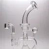 Hookahs 10Inches Recycler Dab Rig Unique Glass Bong with 14mm bowl Glass Smoking Pipes Global delivery