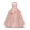 Tonårsflickor klänningar för tjej 10 12 14 år födelsedag fancy prom klänning blommor bröllop prinsessan fest klänning barn kläder t2001074996933