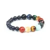 Stone Jewelry Eight Planets Beaded Bracelet Men Natural Mix Stones Universe Yoga Chakra Solar Bracelets Jewelry233a