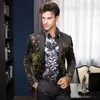 Männer Anzüge Blazer Männer Und Jacken 2022 Pfau Gedruckt Blazer Mode Designer Anzug Masculino Casual Mantel Hochzeit Kleid Q2051