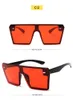 Designer-Übergröße, quadratische Sonnenbrille, Damenmode, flache Oberseite, Farbverlaufsbrille, Herren-Gafas de Sol, 8 Farben, 10 Stück, Fabrikpreis