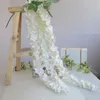 3 têtes 1 branche hortensia chaîne mise en page du site de mariage fleur artificielle 140CM