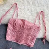 Neue Frauen Strand 2 Stück Sets Sommer Spaghetti Strap Ctop Tops Schlank Rock Dot Gedruckt Anzüge Frau Sweatsuit Rosa Outfit kleidung