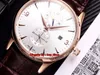 4 Estilo Mestre Hometime Automático Mens Watch Q1622430 Início Tempo Rose Gold Caso Branco Dial Leather Strap Gents Sports Wathes