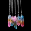 Handgemaakte 7 chakra regenboog natuursteen boom van het leven hanger ketting vrouwen mannen opaal kristal lange ketting statement sieraden cadeau