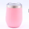 Stemless Wine Glass Stainless Steel Eggshell Cups 9 oz stainless steel tumbler Wine Mugs kids mugs with lids hot sales