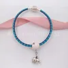 Andy Jewel Authentique perles en argent sterling 925 avec éléphant et ballon rose à suspendre pour bracelets de bijoux de style Pandora européen
