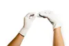 Suit for Cleanroom Compatible Powder Free Textured Nitrile Gloves, 10" Length, Medium, White (Pack of 100)