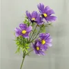 Cosmos falsos haste curta (5 cabeças / peça) 22,83" comprimento Simulação Gesang para casa decorativa Flores artificiais