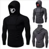 Весна 2019 Foreign Trade New Elastic Fitness Men's Ninja Платье с длинным рукавом футболка с шапками Mission Call Skull Mask футболка240U