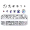 12 Gridsset AB Crystal Glass Glass Decorations Nail Art Dekoracje 3D DIY