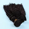 Onda profunda brasileira não processada curly remy cabelo humano tecer natural preto 300grams feixes de cabelo virgem