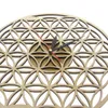 Livsblomma Intererect Ringar Geometrisk Trä Väggklocka Sacred Geometry Laser Cut Clock Watch Housewarming Gift Room Decor Y200109