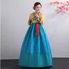 Koreanska traditionella kläder kvinnliga kvällsparty klänning national folk dans scen slitage vintage broderad Hanbok Asien kostym