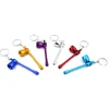 Colorful Aluminum Alloy Key Ring Mushroom Head Shape Detachable Smoking Tube Portable Pipe Innovative Design For Herb Tobacco