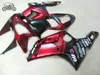 Gratis Anpassad Injektion Kinesisk Faäkning Bodykit för Kawasaki Ninja ZX636 ZX6R 2003 2004 ZX-6R 03 04 Red Fairings Kits