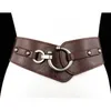 new belt womens elastic belt wide stretch pu leather belts girl ceinture black brown red womans belts2628034