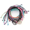 Handgjorda vågarmband Vattentät Tjejer Färgglada Smycken Charms Billiga Braid Cord Bohemian Vintage Strand Flätade Vänskap Armband