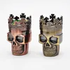 Skull shape double-layer smoke grinder 46 mm diameter metal smoke crusher