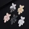 Cluster Rings Godki Fashion Luxury Flower Leaf Leaves Cubic Zirconia Brand Engagement Justerbar ring för kvinnor Brudsmycken 220922