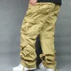 Moda Pocket Cargo Spodnie Mężczyźni Luźne Spodnie Casual Męskie Dotyk Dna Outdoor Tactical Joggers Streetwear Mężczyzna Odzież Plus Rozmiar 46