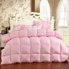 100 Down Winter Couette couette couverture de couette garniture de coton couvercle jumelle Single Queen Soupper King Size Jaune Blanc Pink2305041