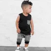 Kinder039s Kleidung Set Säugling Kleinkind Baby Jungen Mädchen Kleidung Plaid Tops T -Shirt -Weste Shorts Outfits Kleidung Set Kostume6457990