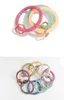 Silicone Wrist Key Ring Fashion Glitter Bracelet Sports Keychain Bracelets Bangle Round Key Rings Large O Cute Keyring Jewelry8007112