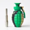 Muliti Color Grenade Silicone Nettar Collector 14mm Joint con GR2 Titanium Nails Silicone Caps Oil Rigs Spedizione gratuita