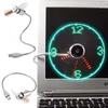 Ręcznie Mini Wentylator USB Przenośne Gadżety Elastyczne Gęsienek LED Zegar Cool Dla Laptop PC Notebook Wewnętrzny Wyświetlacz Trwałe Regulowany