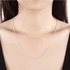 New 925 sterling silver Plated 1MM snake chain for women size 16 to 24inch DC08 Hot 925 silver plate Lobster Clasps Smooth Chains Necklace