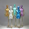 Mannequin Props Vrouwelijke Halve Lengte High End Satin Gold Arm Mannequin Trouwjurk Display Rack Window Display Platform