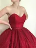 Rouge longue Dubaï arabe robe de bal Quinceanera robes de bal 2020 Puffy robe de bal chérie paillettes Bourgogne robes de soirée robe de soirée176h
