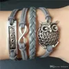 Charm Bangle Bracelets Straps Wrap Around Bracelet Personalized Love Leather Bracelets Beautifully Pulseras Endless Infinity Bracelets