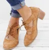 Sommer Vintage London Brogue Schuhe Frauen Lace Up Sandale Chunky High Heels Ausschnitte Weibliche Casual Schuhe Plus Größe 35-43
