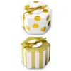 Cadeau cadeau Gold White Paper Festival Noël Mariage Sweet Candy Box Sacs de faveur Party Craft Boîtes de chocolat Emballage portable1