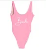 Bachelorette Party Panna Squad One Piece Swimsuits Druhna kostium kąpielowy Sexy Zespół Ślubny Beachwear Bridal Hen Party Swimsuit