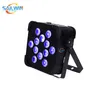 Storbritannien Stock 12x18w RGBWA + UV 6In1 2.4GHz Trådlös LED Flat PAR Light DJ Stage Light Projektor