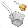 Mini panier de friteuse à frites de qualité alimentaire, panier de service de friteuse en acier inoxydable, panier de présentation des aliments, paniers à frites de cuisine