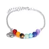 7 Chakra véritable pierre de guérison cristal pierre précieuse perlée pierre naturelle Bracelet réglable pour les femmes bijoux de mode entière 5493020