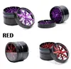 Metal Tobacco Smoking Herb Grinders 63mm Aluminium Alloy With Clear Top Window Lighting Grinders 12 Colors