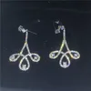 Choucong Fashion Drop Earring Pave Inställning 5a Zircon 925 Sterling Silver Engagement Wedding Dangle Örhängen för Kvinnor Smycken