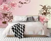 3d Wallpaper Living Room Light Pink Beautiful Flowers Home Decor Living Room Bedroom Wallcovering HD Wallpaper