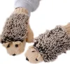 New 8 Colors Girls Novelty Cartoon Winter Gloves for Women Knit Warm Fitness Gloves Hedgehog Heated Villus Wrist Mittens GB1325