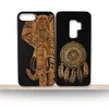 Disegni caldi Cover per telefono in legno di bambù personalizzato per iPhone 7 8 6 6s plus x xs max XR Custodia antiurto in TPU + legno Galaxy S10 S10e