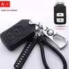 Genuine leather car key case For Honda Accord CRV CRZ XRV URV Odyssey Civic City crosstour CRIDER VEZEL Auto metal Key Rings1166882