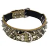 Collier de chien rivet collier en PU moyen et grand chien collier pour animaux de compagnie WY1330