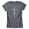 Le donne della traversa di modo Faith maglietta causale Gesù lettera stampata T-shirt Christian Graphic T-shirt manica corta T-shirt